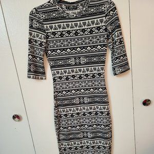 Long Dress Black&white Small Size